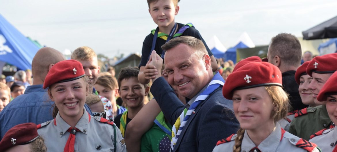 Prezydent spotkał się z harcerzami podczas Zlotu ZHP w Gdańsku