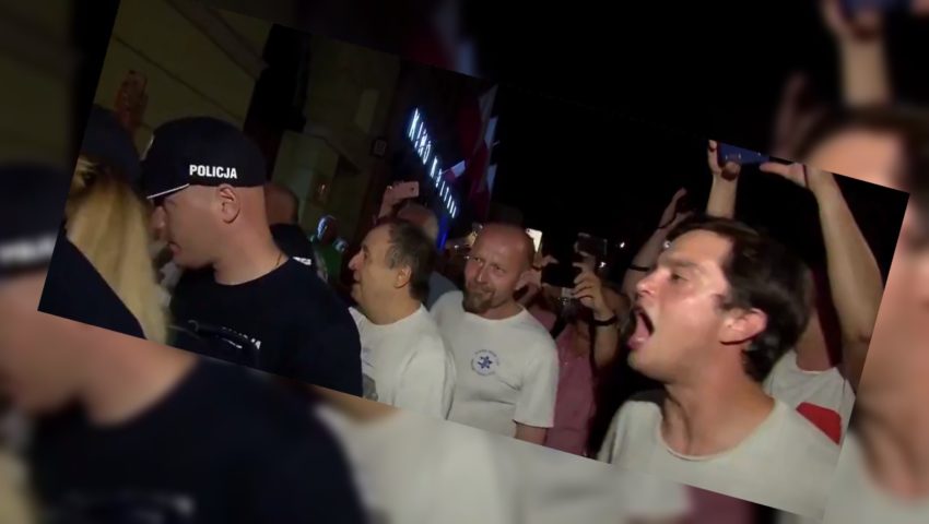 Agresywny demonstrant żali się „Wylała się na mnie fala hejtu przez moje żydowskie pochodzenie”