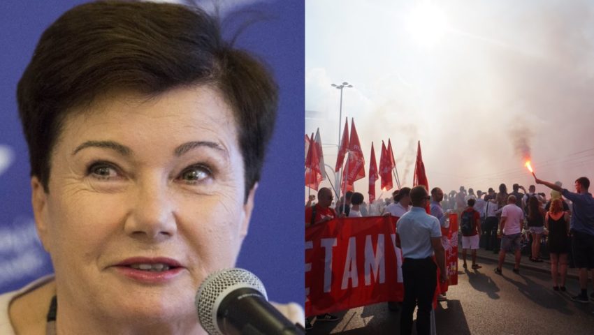 Kompromitacja HGW. Chciała zakończyć Marsz Powstania Warszawskiego z powodu koszulki