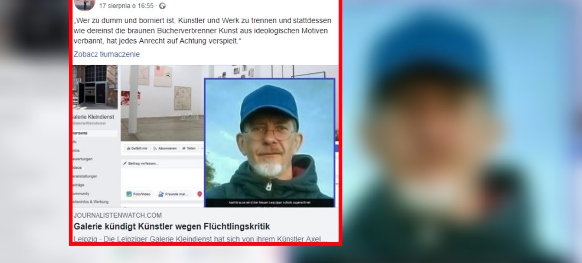 Galeria zerwała wieloletnią współpracę z artystą. Powód? Opisał odpowiedzialnych za kryzys imigracyjny