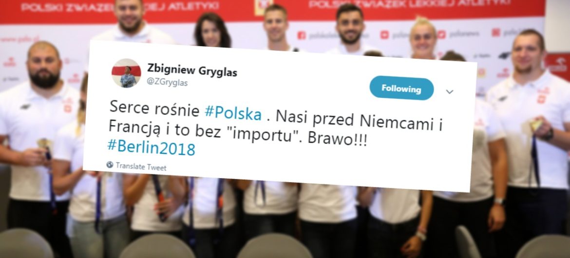 "Polska reprezentacja lekkoatletyczna bez importu". Co miał na myśli poseł Gryglas?