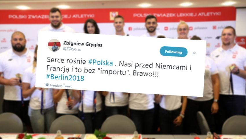"Polska reprezentacja lekkoatletyczna bez importu". Co miał na myśli poseł Gryglas?