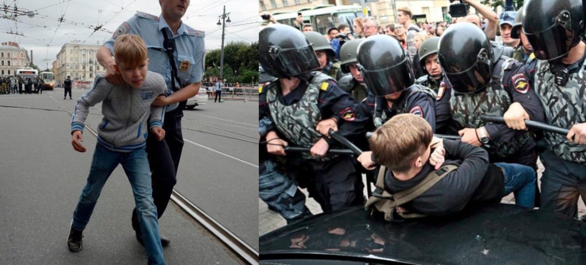 Brutalne stłumienie demonstracji w Rosji. Policja pałuje nawet dzieci