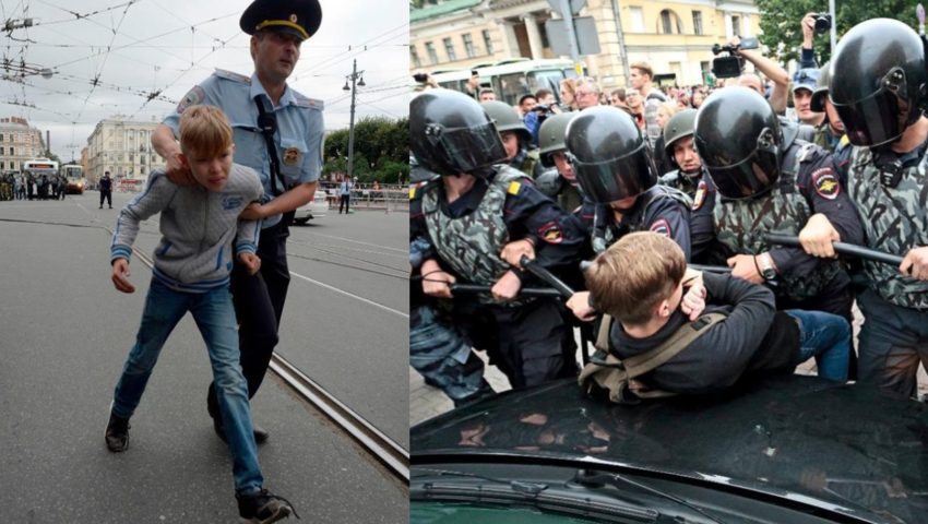 Brutalne stłumienie demonstracji w Rosji. Policja pałuje nawet dzieci