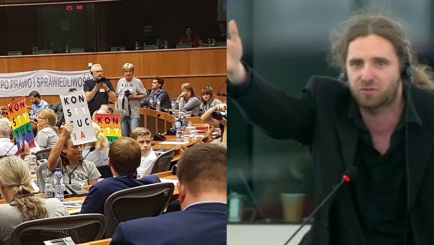 Europoseł celnie wypunktował KOD w PE, wywołując awanturę. „Potraficie tylko drzeć mordy”