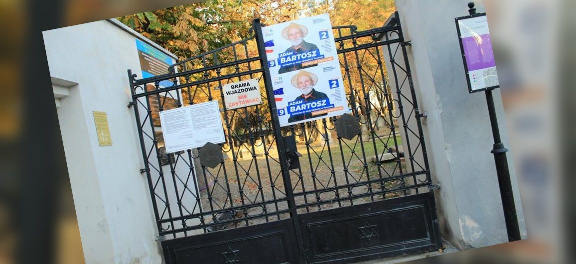 To już jest zdecydowanie przesada! Kandydat Koalicji Obywatelskiej promuje się na cmentarzu