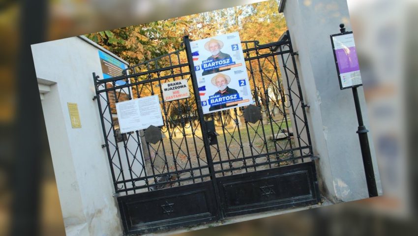 To już jest zdecydowanie przesada! Kandydat Koalicji Obywatelskiej promuje się na cmentarzu