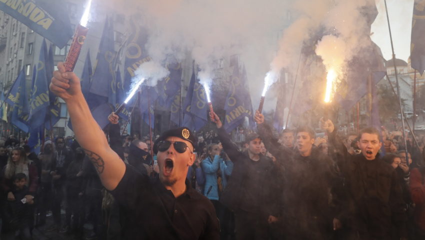 Ukraińcy czczą morderców. Ulicami Kijowa przeszedł doroczny marsz chwały UPA