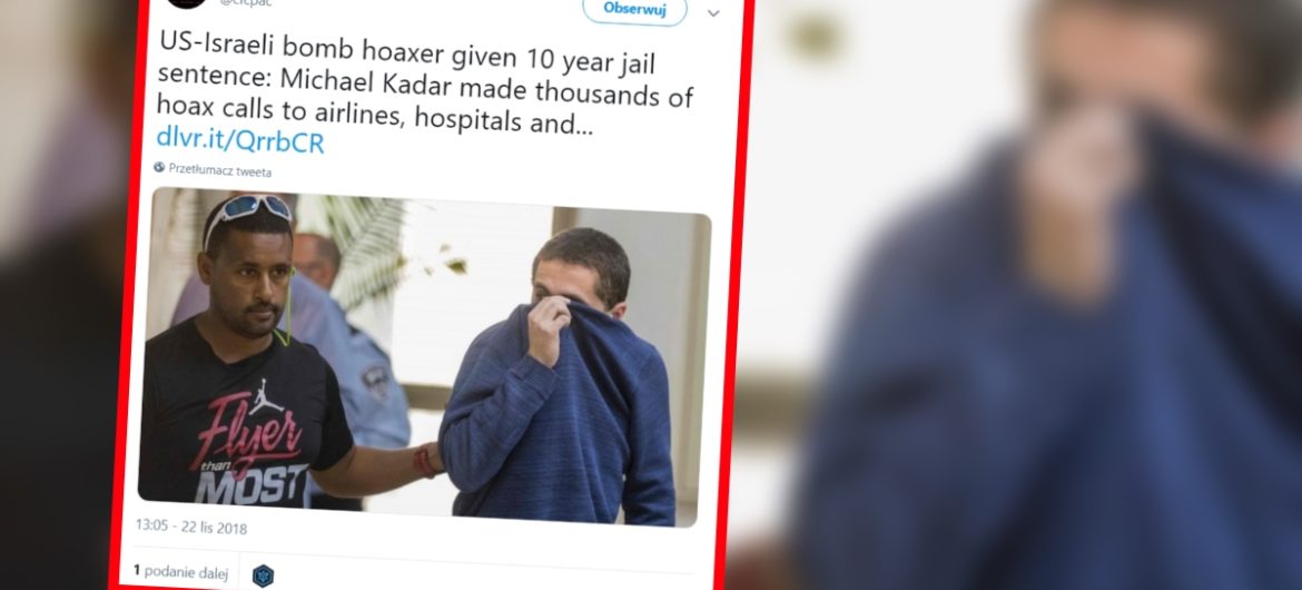 Izraelski nastolatek trafi do więzienia za grożenie Żydom. Jest odpowiedzialny za… 9% wszystkich ataków antysemickich w USA