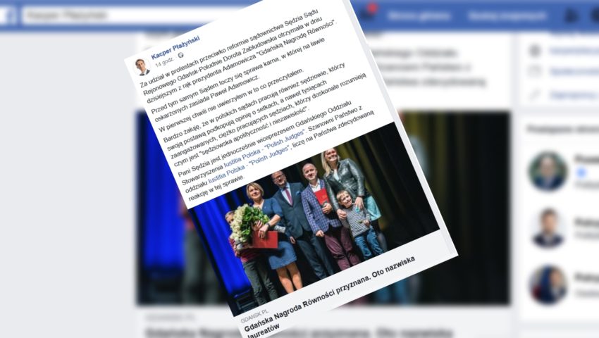 Skandal w Gdańsku. Paweł Adamowicz dał nagrodę sędzi sądu, który prowadzi jego sprawę