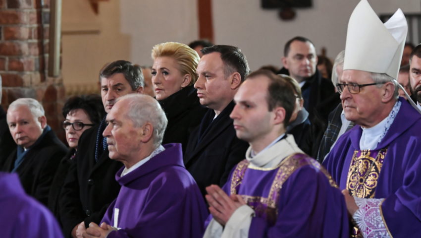 Prezydent i prezes PiS pożegnali Jolantę Szczypińską