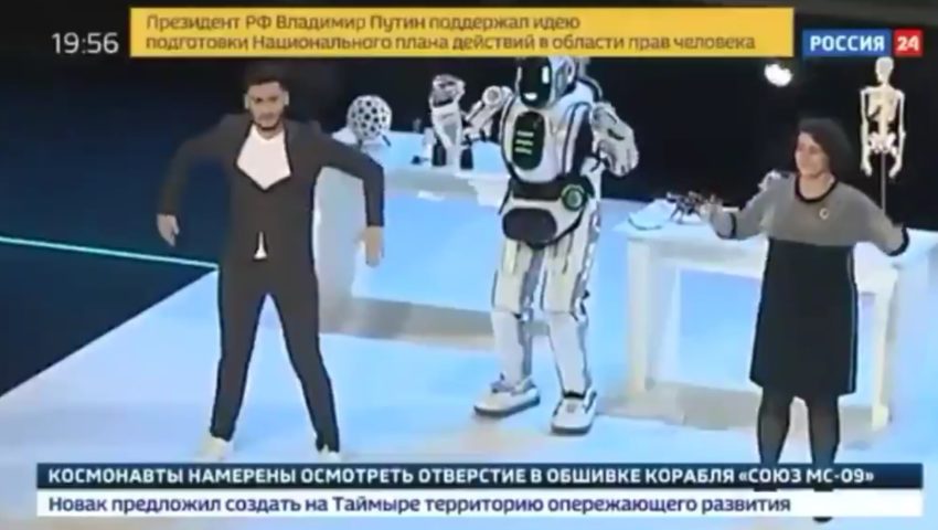 Takie rzeczy tylko w Rosji. Państwowa telewizja pokazała najlepszego robota na świecie. Okazało się, że w środku siedział człowiek