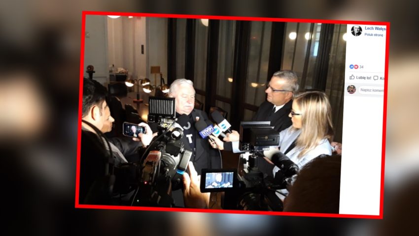 Hit! Reporterzy w USA pytają Lecha Wałęsę o czym rozmawiał z prezydentem Andrzejem Dudą
