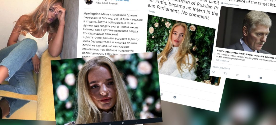 Córka rzecznika Kremla ma pełen dostęp do pomieszczeń i baz danych Parlamentu Europejskiego. “To zwykła praktyka zwykłej studentki”