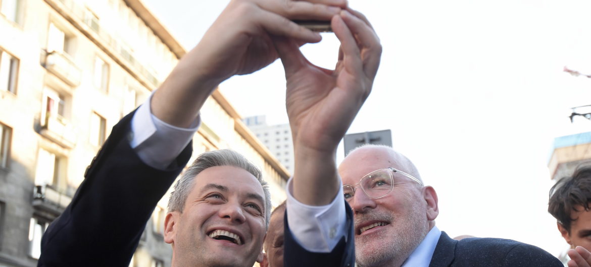 Biedroń tłumaczy dlaczego Timmermans wspiera Wiosnę. “Mamy wspólne cele”