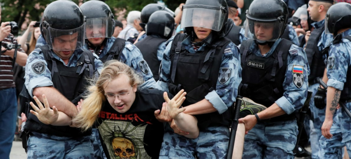 Ponad 500 zatrzymań podczas demonstracji w Moskwie