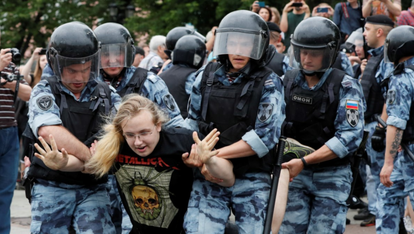 Ponad 500 zatrzymań podczas demonstracji w Moskwie