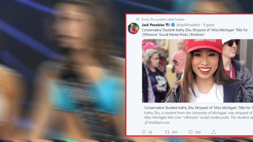 Amerykańskiej miss odebrano koronę z powodu prawicowych poglądów