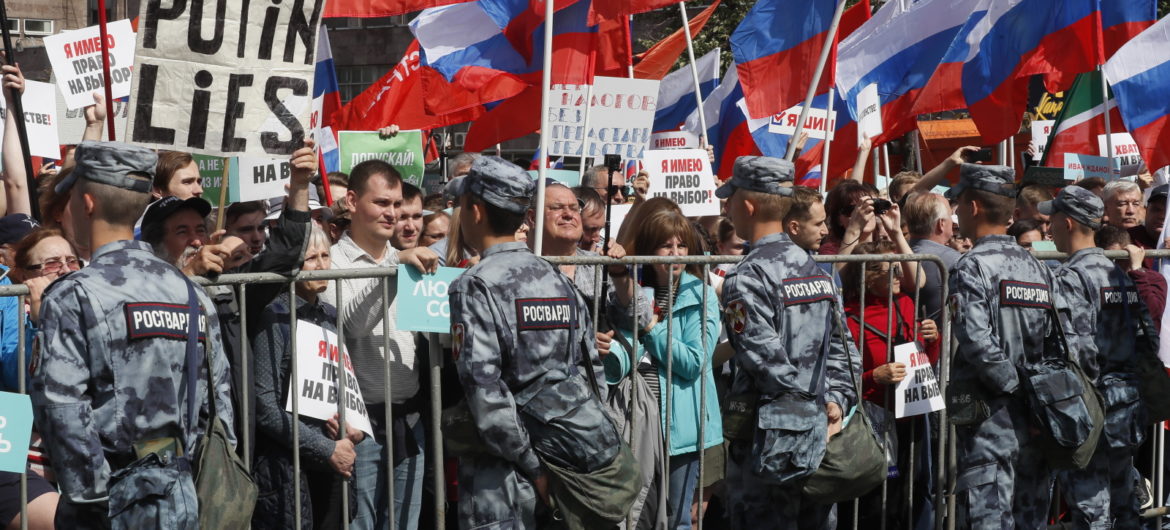 20 tys. osób na proteście opozycji przed wyborami do władz Moskwy
