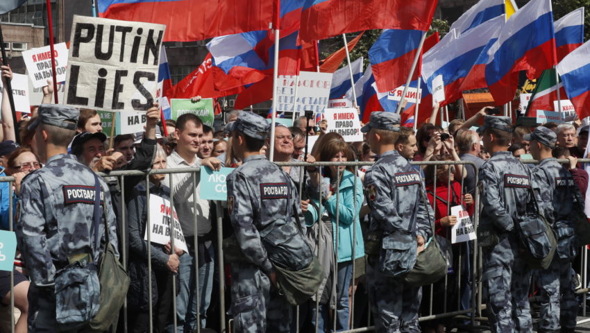 20 tys. osób na proteście opozycji przed wyborami do władz Moskwy