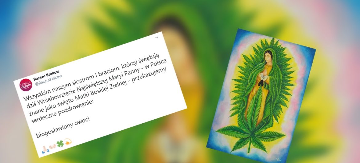 Wartości religijne nic dla nich nie znaczą. Partia Razem publikuje profanacje wizerunku Matki Boskiej z Guadalupe