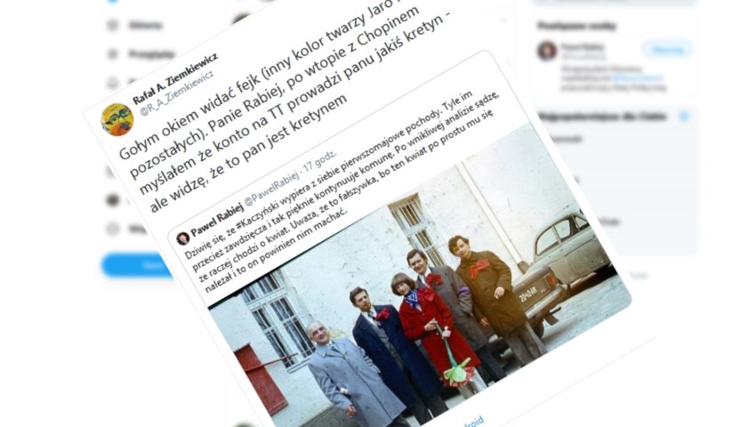 Ziemkiewicz o wiceprezydencie Warszawy: jest pan kretynem. Poszło o zdjęcie Kaczyńskiego
