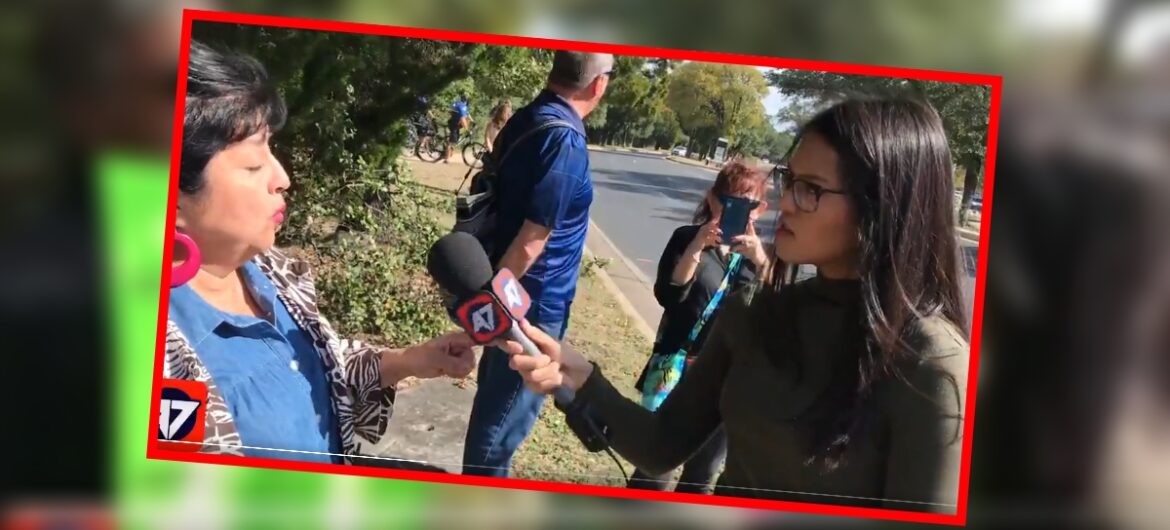 Dziennikarka weszła w tłum protestujących przeciwko Trumpowi. Zdała im jedno proste pytanie