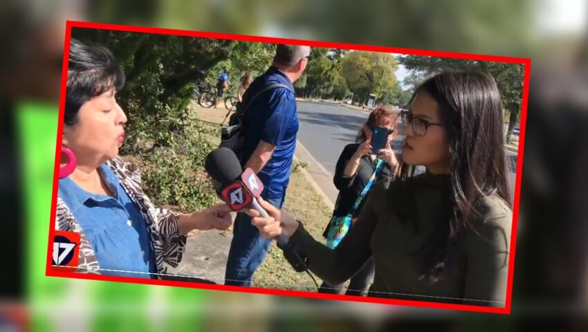 Dziennikarka weszła w tłum protestujących przeciwko Trumpowi. Zdała im jedno proste pytanie