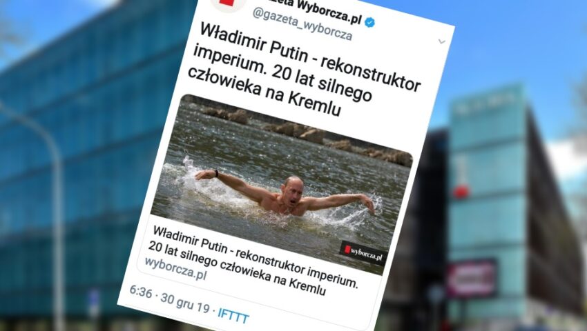 Ależ pochwały dla prezydenta Rosji z ul. Czerskiej! “Wyborcza” pisze o Putinie “rekonstruktorze imperium”