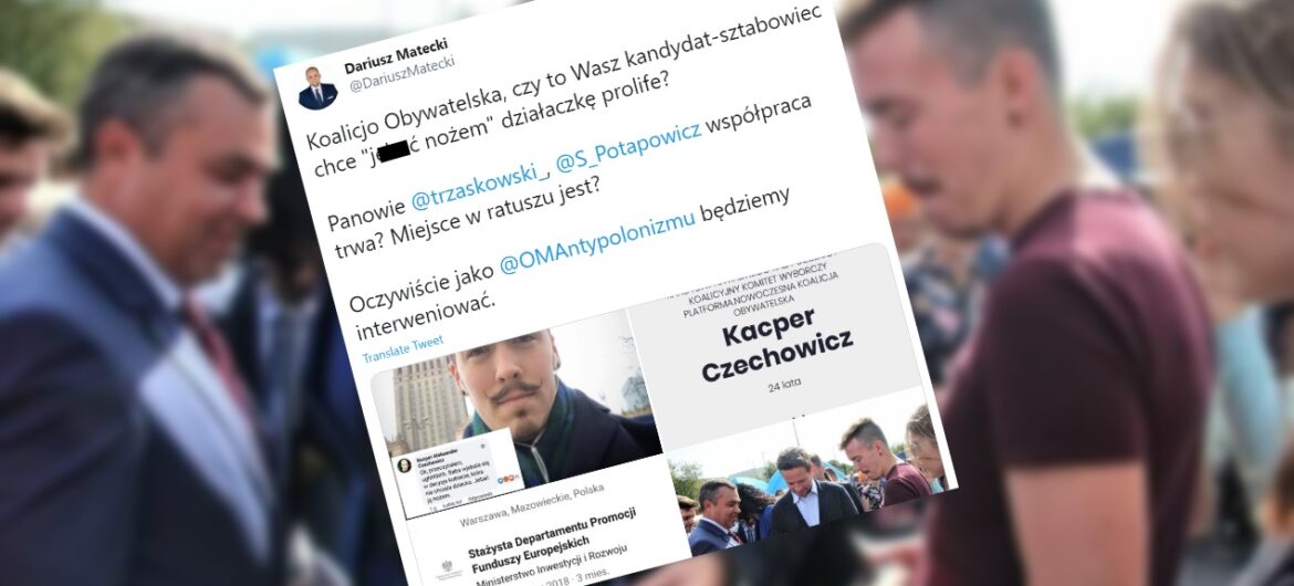 Skandal! Sztabowiec KO atakuje działaczkę pro-life, która odwiodła nastolatkę od aborcji. “J***ć ją nożem”