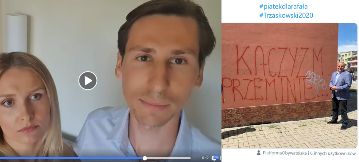 Ten film podbija internet. Poseł PiS z żoną zachęcają do głosowania na Andrzeja Dudę i budowania Polski. W tym czasie Schetyna zachęca do wandalizmu