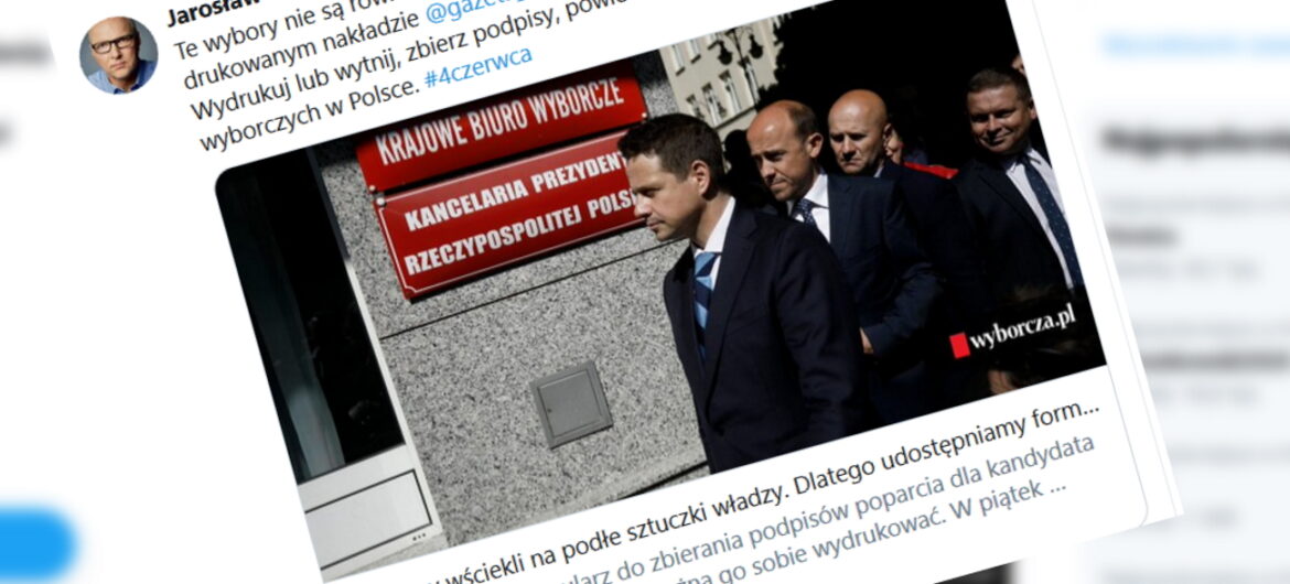 To się nazywa niezależne dziennikarstwo. Gazeta Wyborcza będzie zbierać podpisy dla Rafała Trzaskowskiego