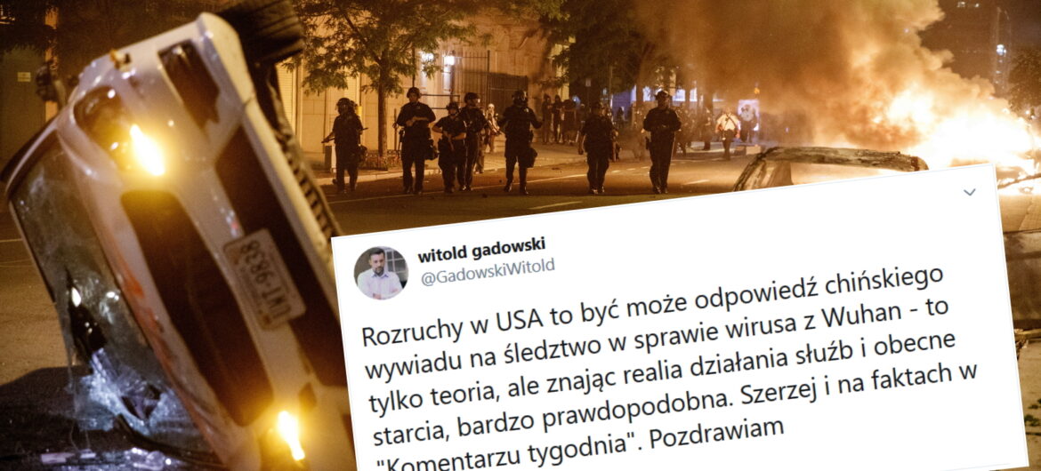 Kto stoi za zamieszkami w Stanach Zjednoczonych? Osobliwa teoria znanego publicysty