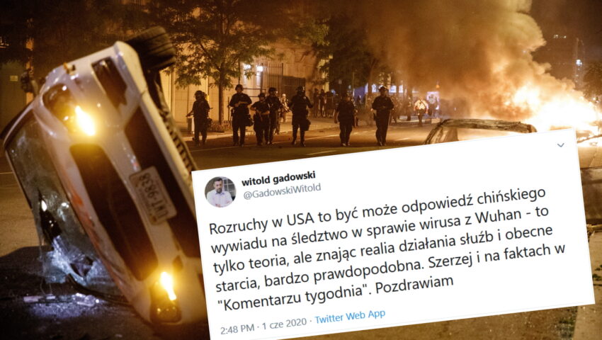 Kto stoi za zamieszkami w Stanach Zjednoczonych? Osobliwa teoria znanego publicysty