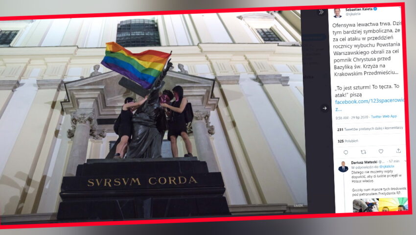 Matczak skomentował profanację figury Jezusa przez LGBT. Mocna odpowiedź Ziemkiewicza