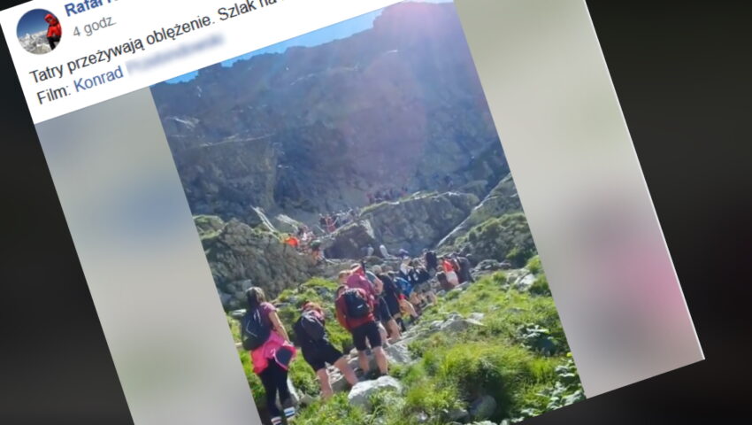 W górach pandemia nie obowiązuje? Tłumy turystów w Tatrach. Kolejka nawet na Rysy