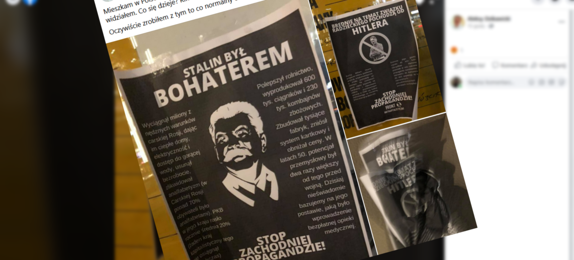 Propaganda komunistycznego zbrodniarza na ulicach polskich miast