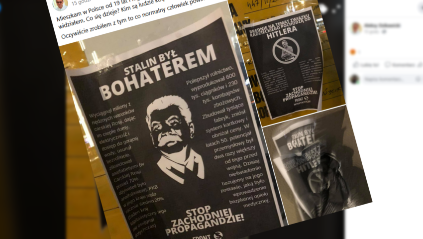 Propaganda komunistycznego zbrodniarza na ulicach polskich miast