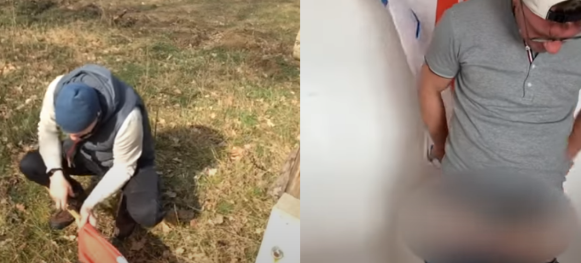 Aktywista pochwalił się nagraniem. Obsceniczny gest z flagą RP