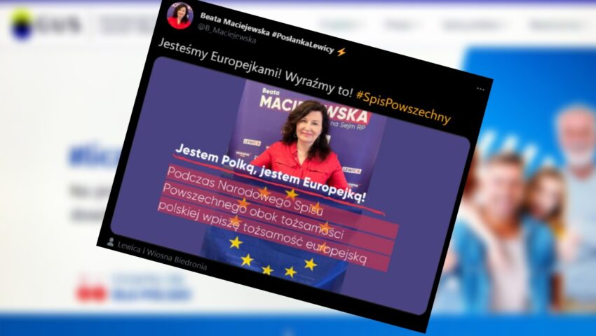 “Obok tożsamości polskiej wpiszę tożsamość europejską” – czyli nowa akcja Lewicy z okazji Narodowego Spisu Powszechnego