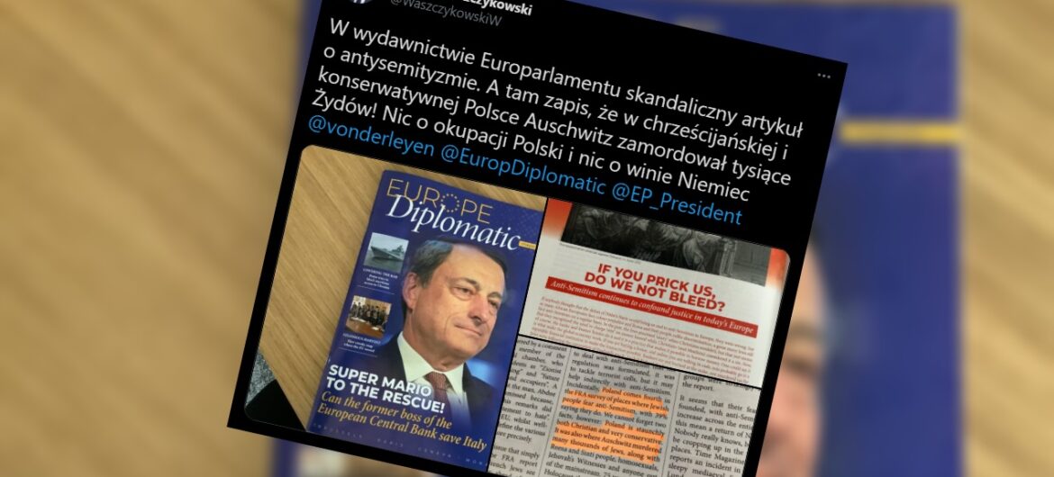 Skandaliczny artykuł w PE o antysemityzmie. “W chrześcijańskiej i konserwatywnej Polsce zamordowano tysiące Żydów”