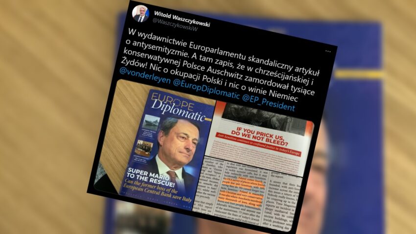 Skandaliczny artykuł w PE o antysemityzmie. “W chrześcijańskiej i konserwatywnej Polsce zamordowano tysiące Żydów”