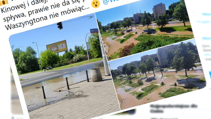 Kolejna awaria w Warszawie. Szlam płynie ulicą