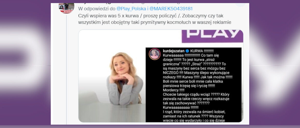 Play odcina się od wulgarnego wpisu Kurdej-Szatan. Dla internautów to za mało