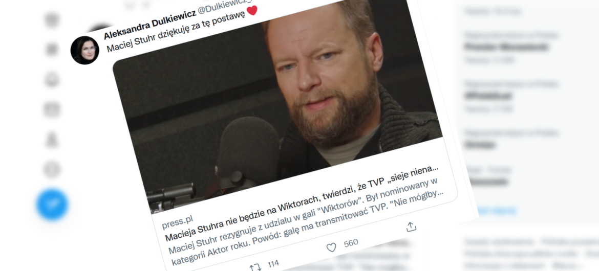 Stuhr bojkotuje imprezę TVP, na którą nie został zaproszony. Prezydent Dulkiewicz zachwycona postawą aktora