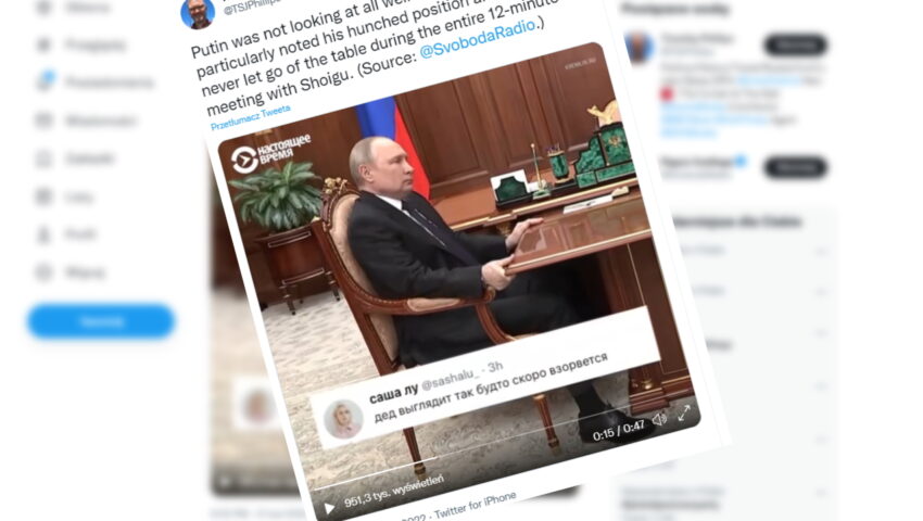 “Po co on trzyma ten stół?”, “Dziad wygląda jakby miał zaraz wybuchnąć”- fala komentarzy po spotkaniu Putina z Szojgu