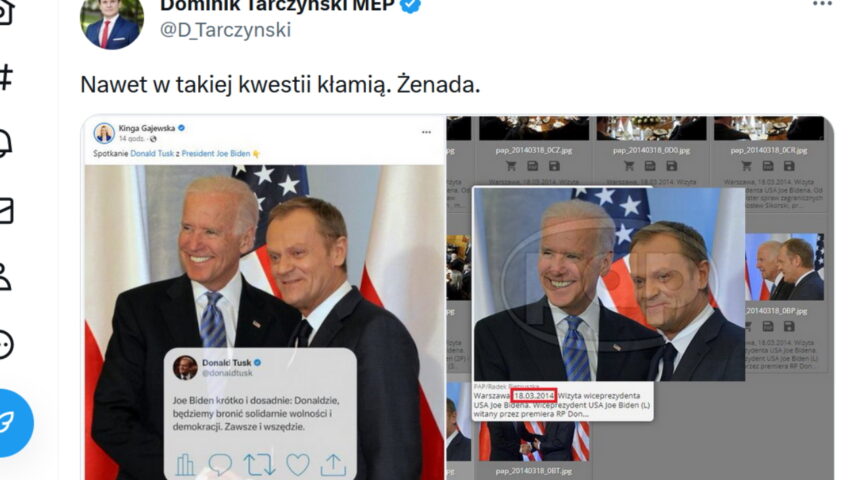Kompromitacja posłanki PO. Chciała pochwalić się zdjęciem Tuska z Bidenem. Ośmieszyła siebie i swojego lidera