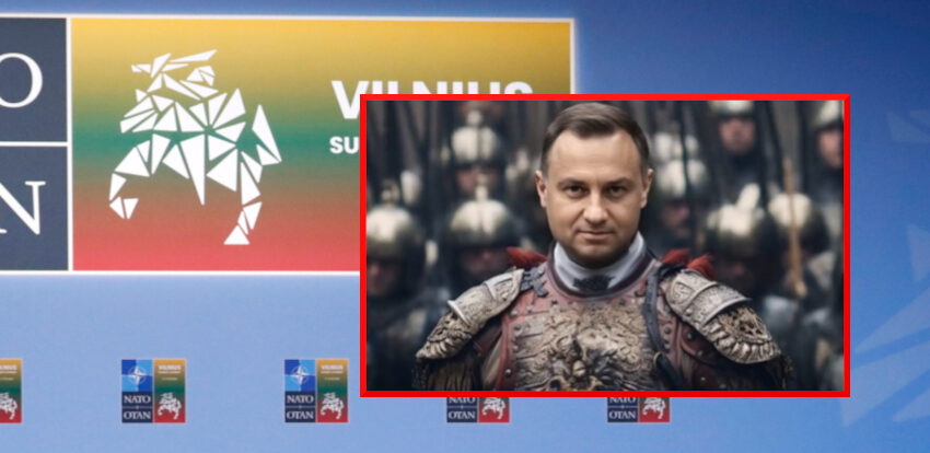 Prezydent Duda na czele husarii. Szczególny film z okazji szczytu NATO