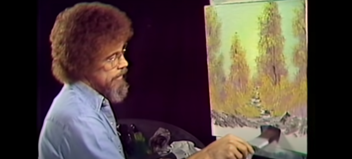 Pierwszy obraz, jaki Bob Ross namalował w telewizji, trafił na sprzedaż. Cena szokuje