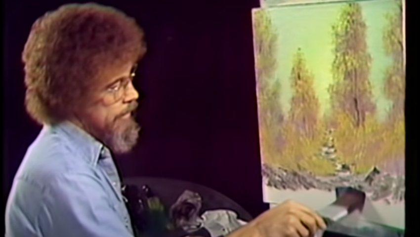 Pierwszy obraz, jaki Bob Ross namalował w telewizji, trafił na sprzedaż. Cena szokuje